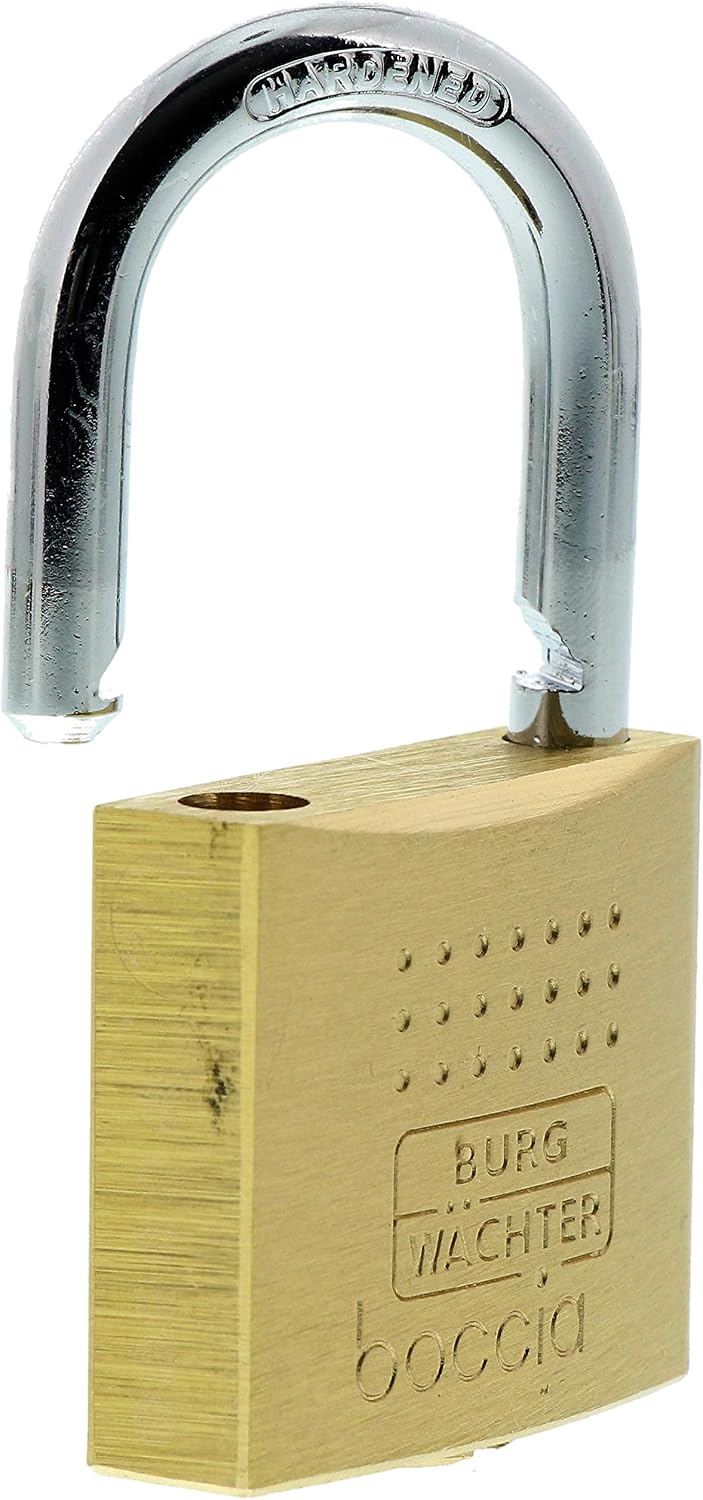 Detalle de Burg-Wächter Vorhängeschloss Boccia 450 40 6 SB – 6,5 mm Bügelstärke, Kneifschutz, 6 Schlüssel