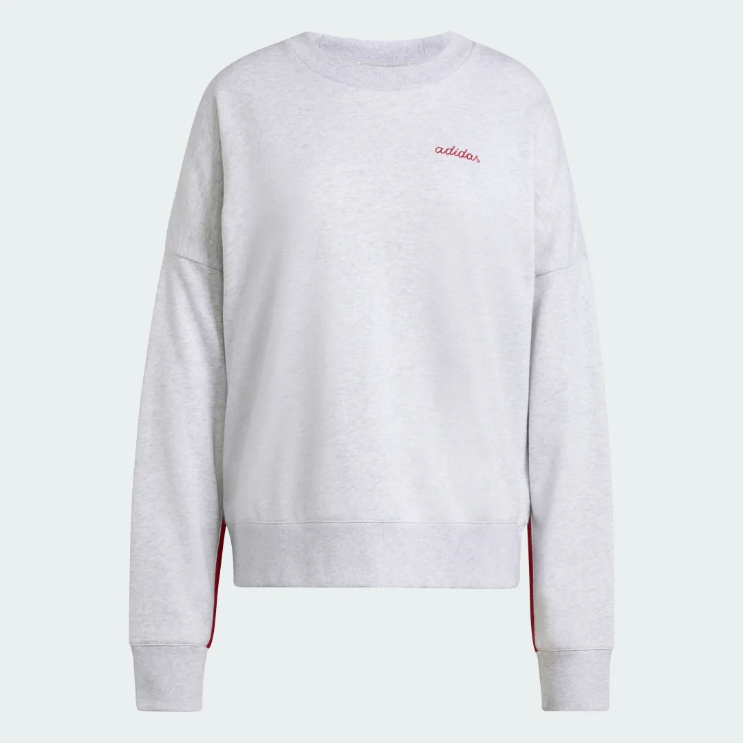 Detalle 2 de Sudadera básica con diseño bordado Seasonal Essentials Colorpop de Adidas
