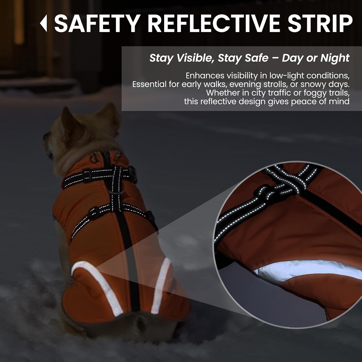 Detalle 1 de QBLEEV Dog Winter Coat, L