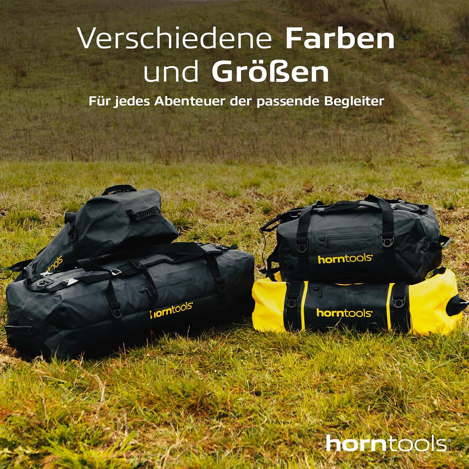 Thumbnail 5 de horntools Expedition Tasche 90 l – 100% wasserdicht, abnehmbare Tragegurte, gelb