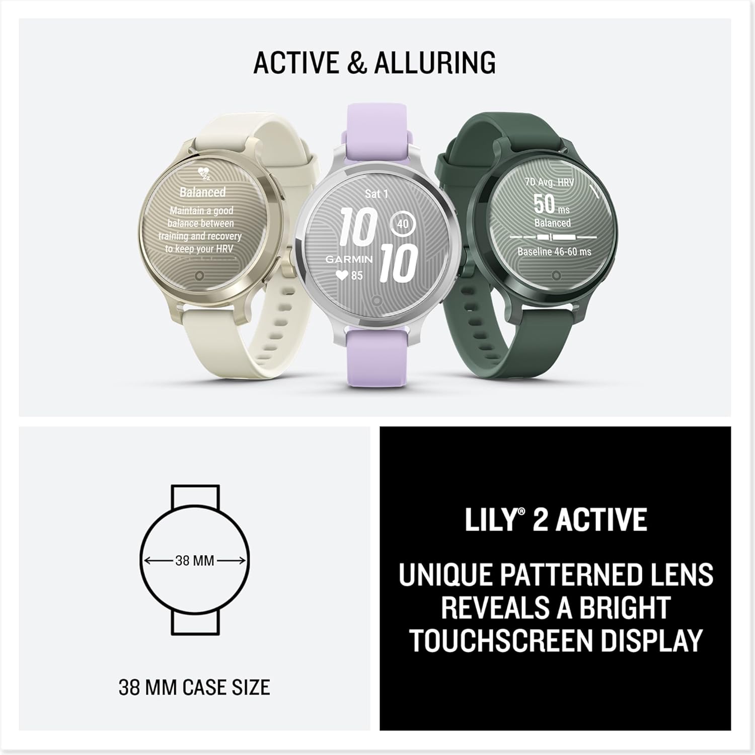 Thumbnail 6 de Garmin Lily 2 38mm GPS Smartwatch – Stylish, compact health & fitness tracker