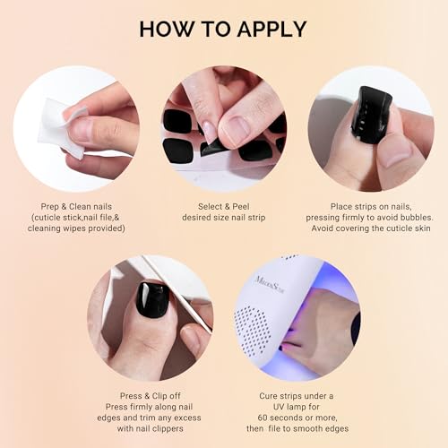 Thumbnail 5 de MelodySusie 32Pcs Semi-Cured Gel Toe Nail Strips – DIY Pedicure That Cures Under UV/LED