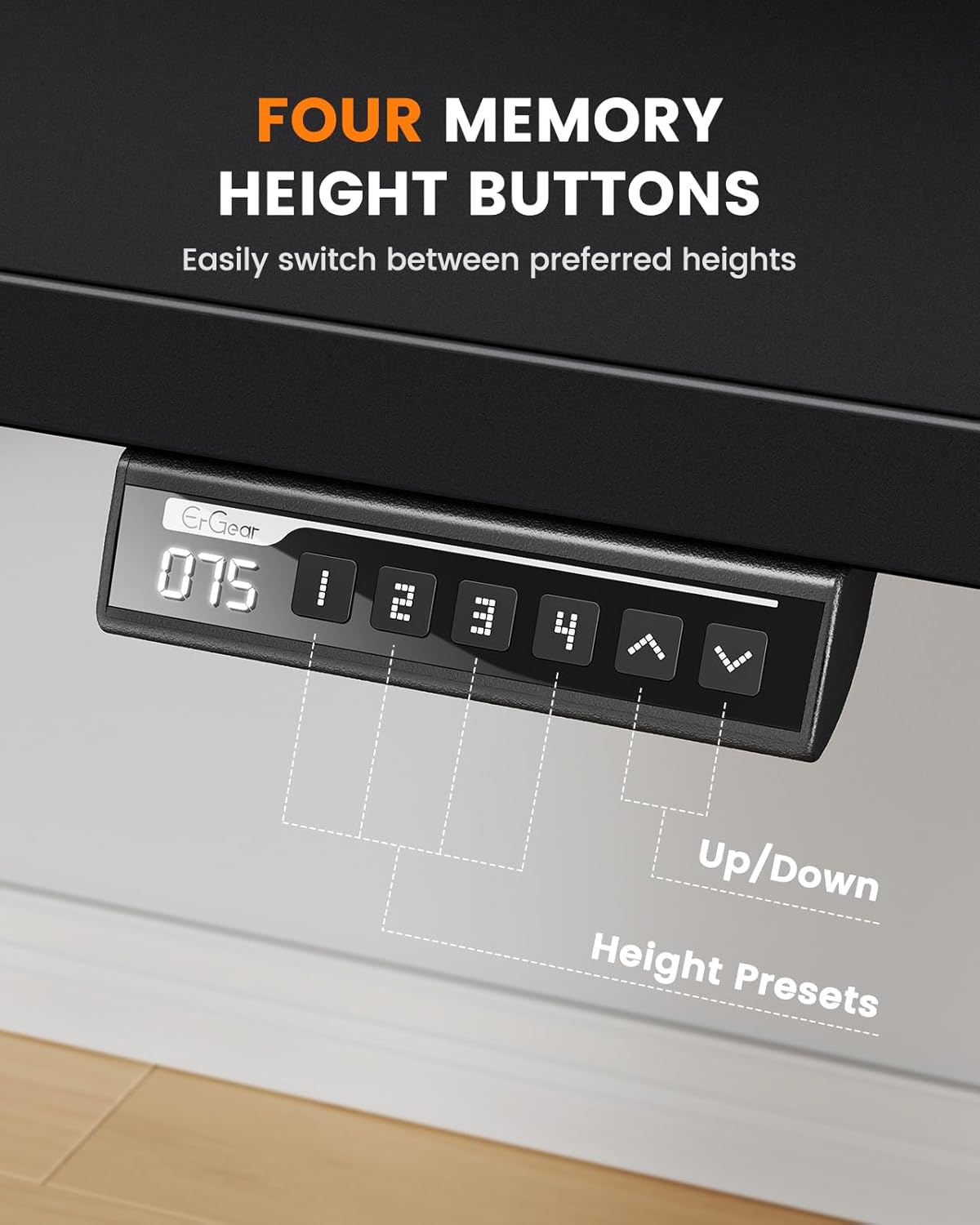 Thumbnail 6 de ErGear Electric Standing Desk 160×80 cm
