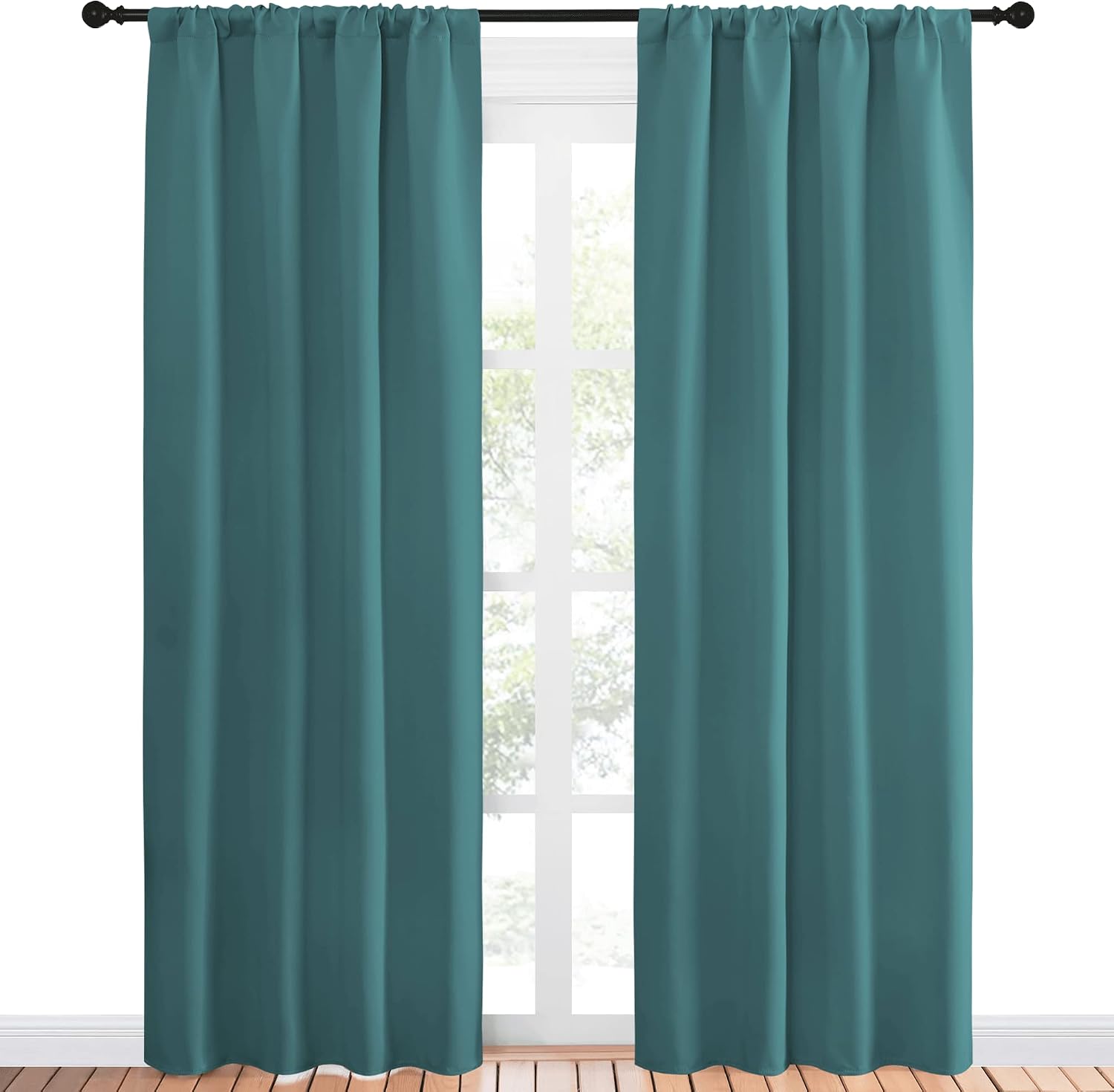 Thumbnail 1 de NICETOWN Blackout Curtain 42x84 Sea Teal 🪟