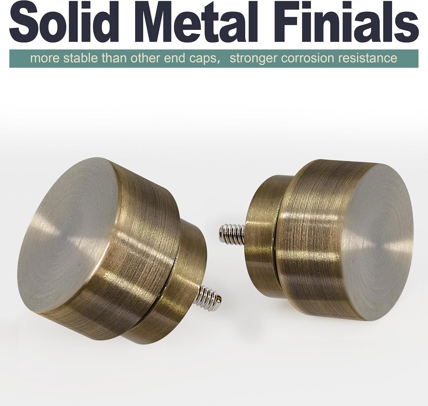 Thumbnail 4 de Lootkell 2 Pack Bronze Curtain Rods: Heavy-Duty, Adjustable 32–88 Inches with Solid Metal Finials