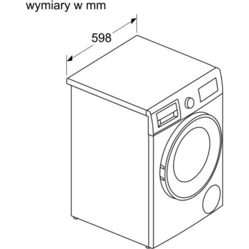 Detalle 2 de Bosch WNA13401PL: lavasecadora 8 kg con vapor y AutoDry para cuidado eficiente