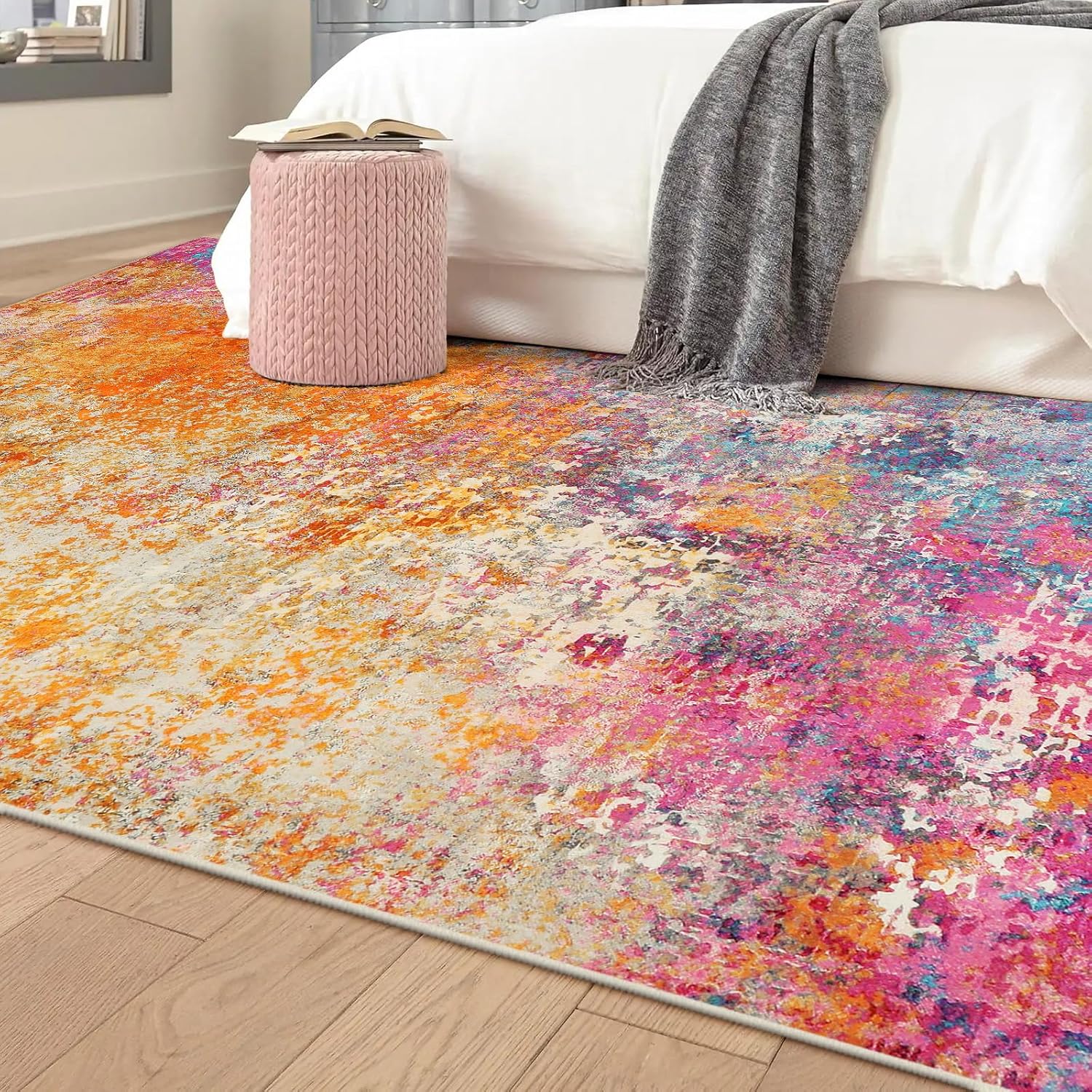 Detalle 2 de Lahome Abstract Area Rug 5x7 Low Pile