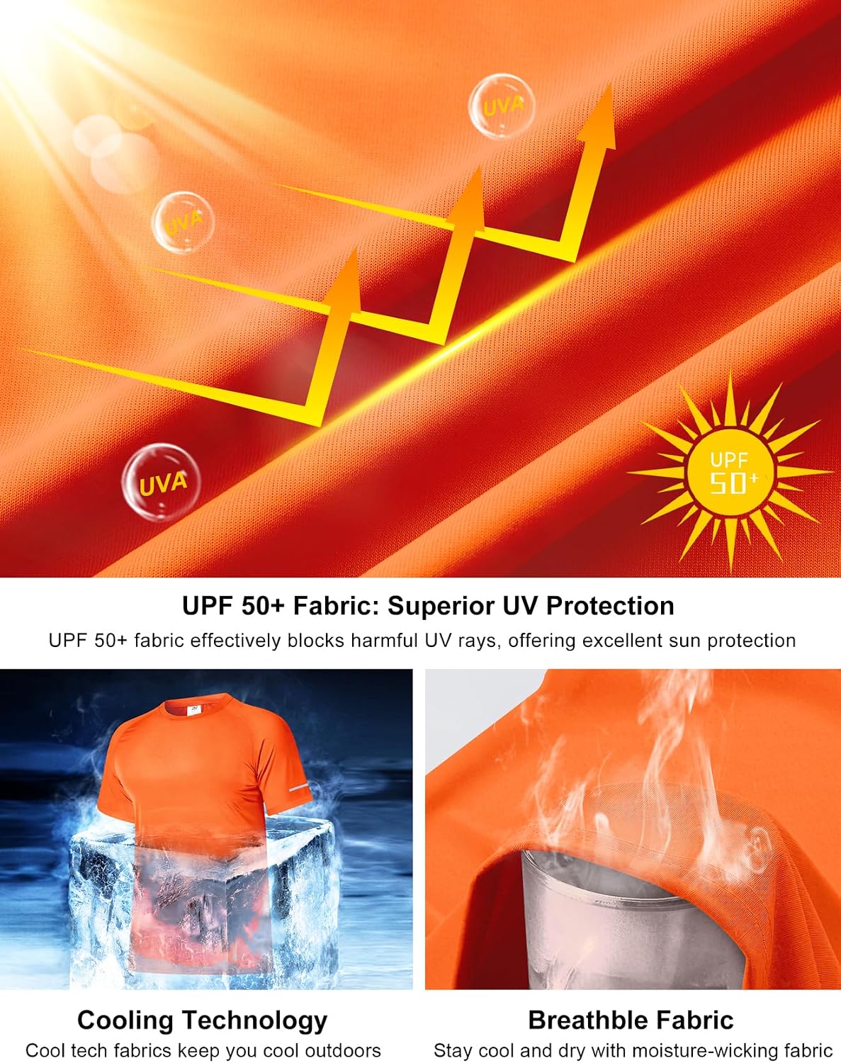 Thumbnail 5 de Boyzn 1 or 3 Pack Men’s Rash Vest with UPF 50+ Sun Protection