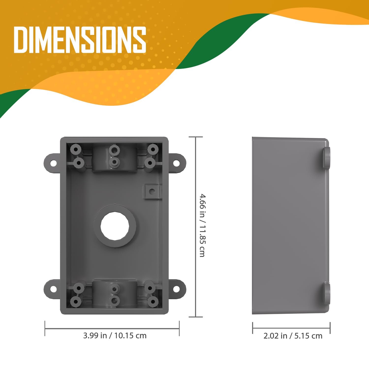 Detalle 2 de JC-LGL dc6d323f-39a2-49c1-8b98-da547eb9146a 1-Gang Weatherproof Outlet Box