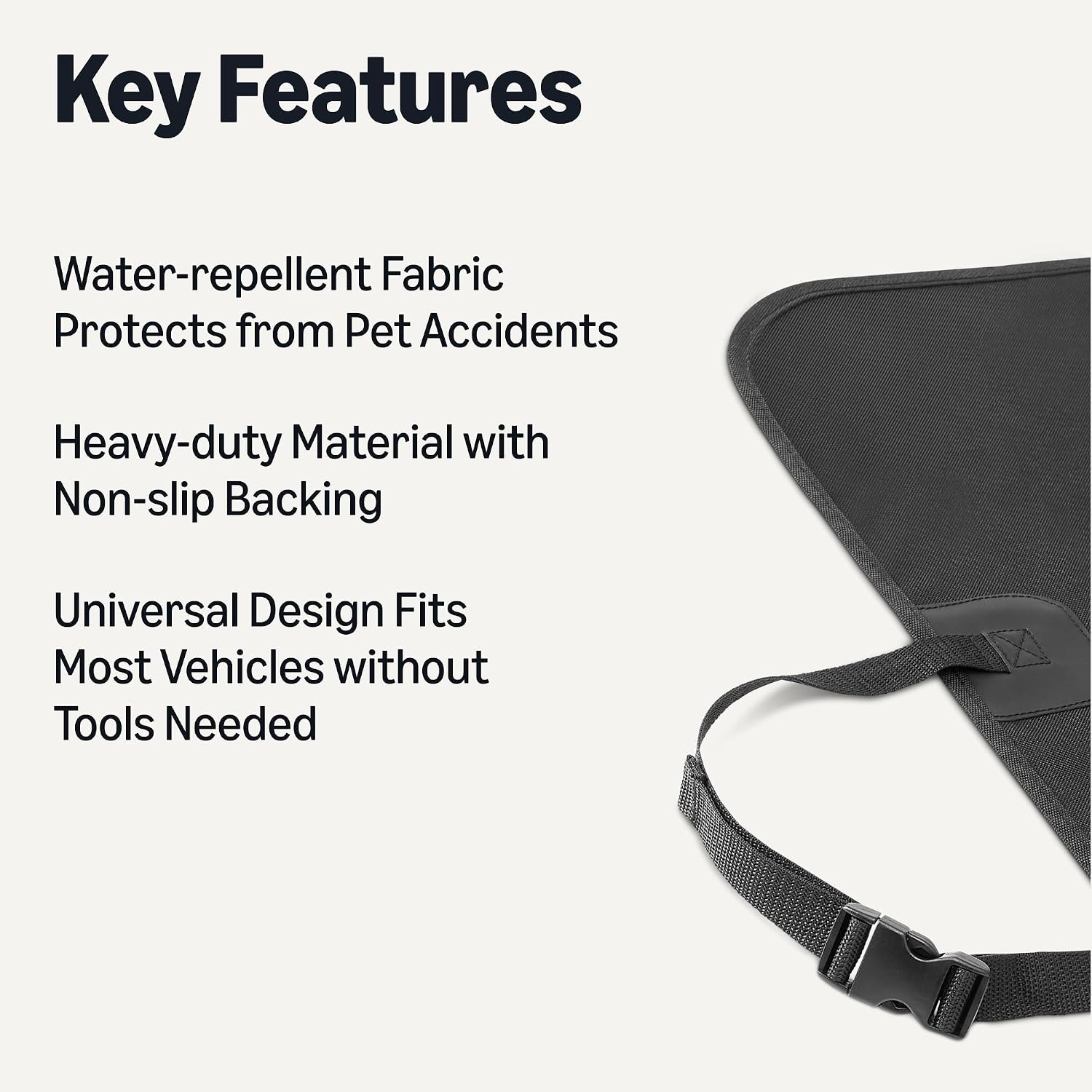 Detalle 2 de Amazon Basics Dog Car Seat Cover 600D