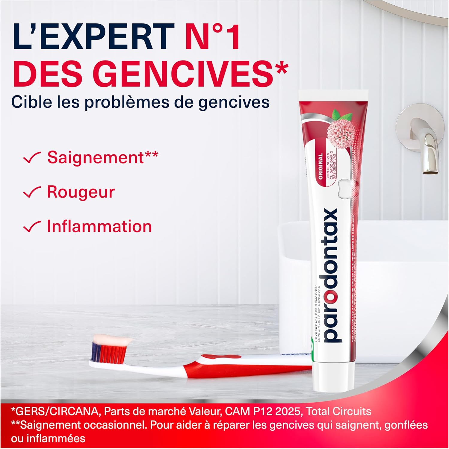 Detalle de Parodontax Dentifrice Protection Fluor – 2 x 75 ml