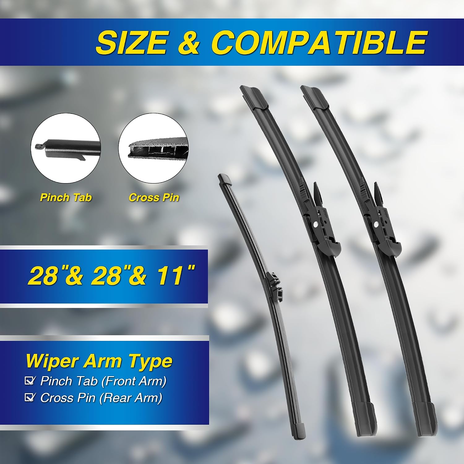 Detalle 2 de 5 PLUS Silicone Windshield Wipers 28"/28"/11"