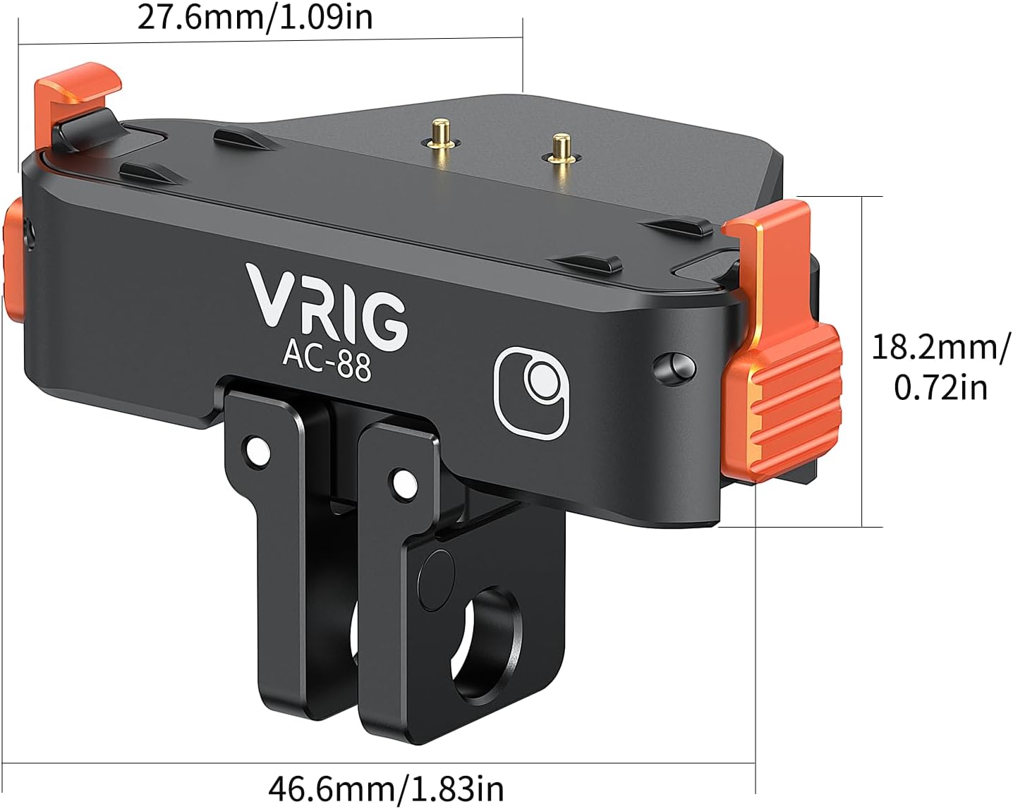 Thumbnail 6 de VRIG Magnetischer Schnellspanner-Adapter für Insta 360 GO Ultra – Aluminium, 1/4-Zoll, mit USB-C Ladeport