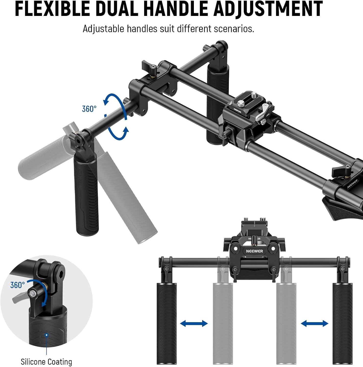Detalle 2 de NEEWER Shoulder Mount Video Rig 40cm 🎥