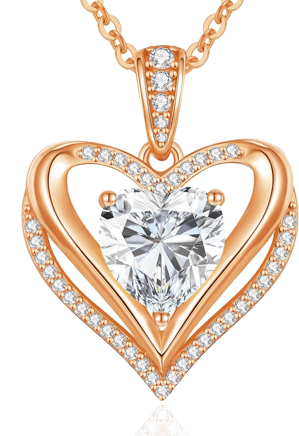 Thumbnail 3 de CDE Moissanite Anhänger Kette Silber 925 Herz VVS1 💎