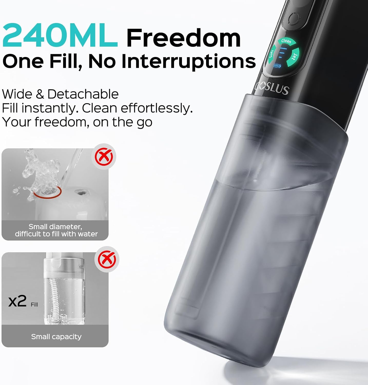 Thumbnail 6 de COSLUS T50 Portable Water Flosser for Travel