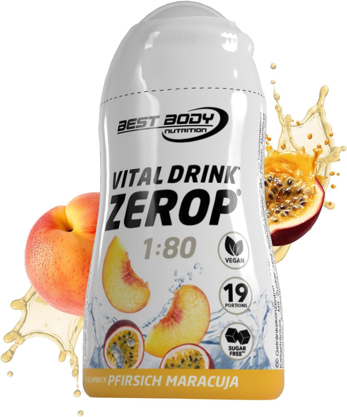 Detalle de Best Body Nutrition Vital Drink ZEROP Mix-Box 6 x 48 ml – zuckerfrei, Vitamin-B-Komplex, fruchtige Sorten