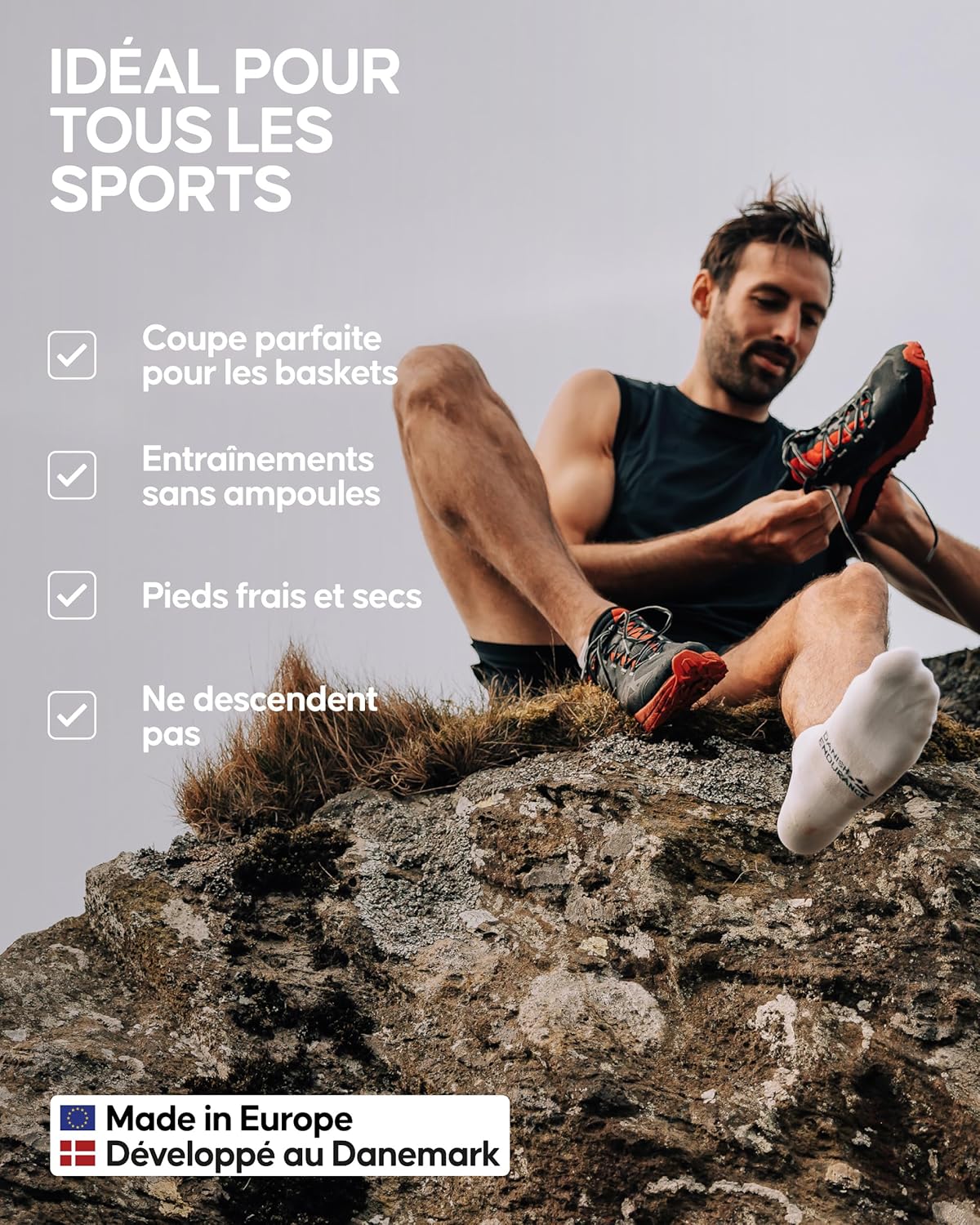 Detalle 1 de DANISH ENDURANCE Chaussettes Courtes Running