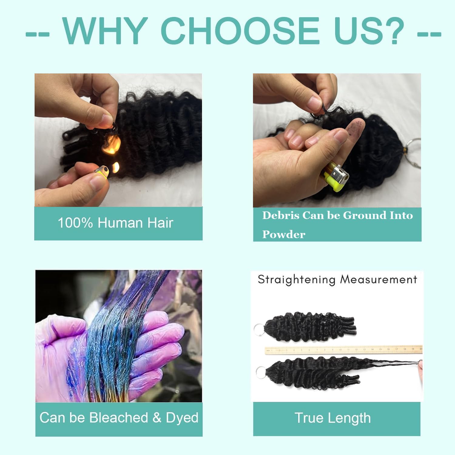 Detalle 2 de Miracle Knots Crochet Human Hair, 18-Inch
