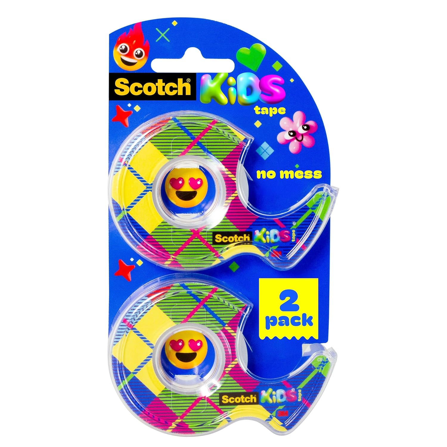 Scotch KT-MA-600-DM2 Kids Invisible Tape, Dispenser and Two 3/4 in Rolls
