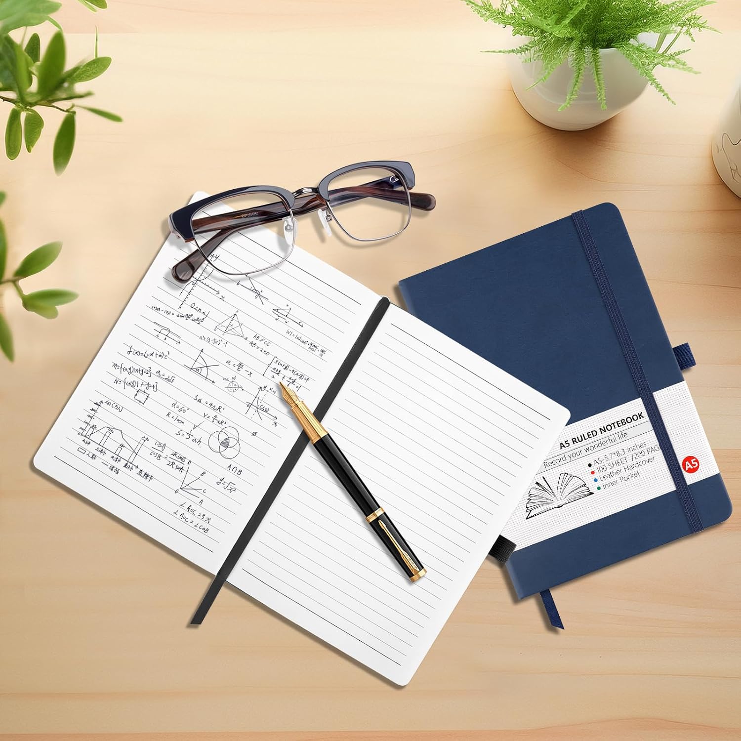 Detalle 2 de YIEO Notebook A5 2 Pack 398 Pages