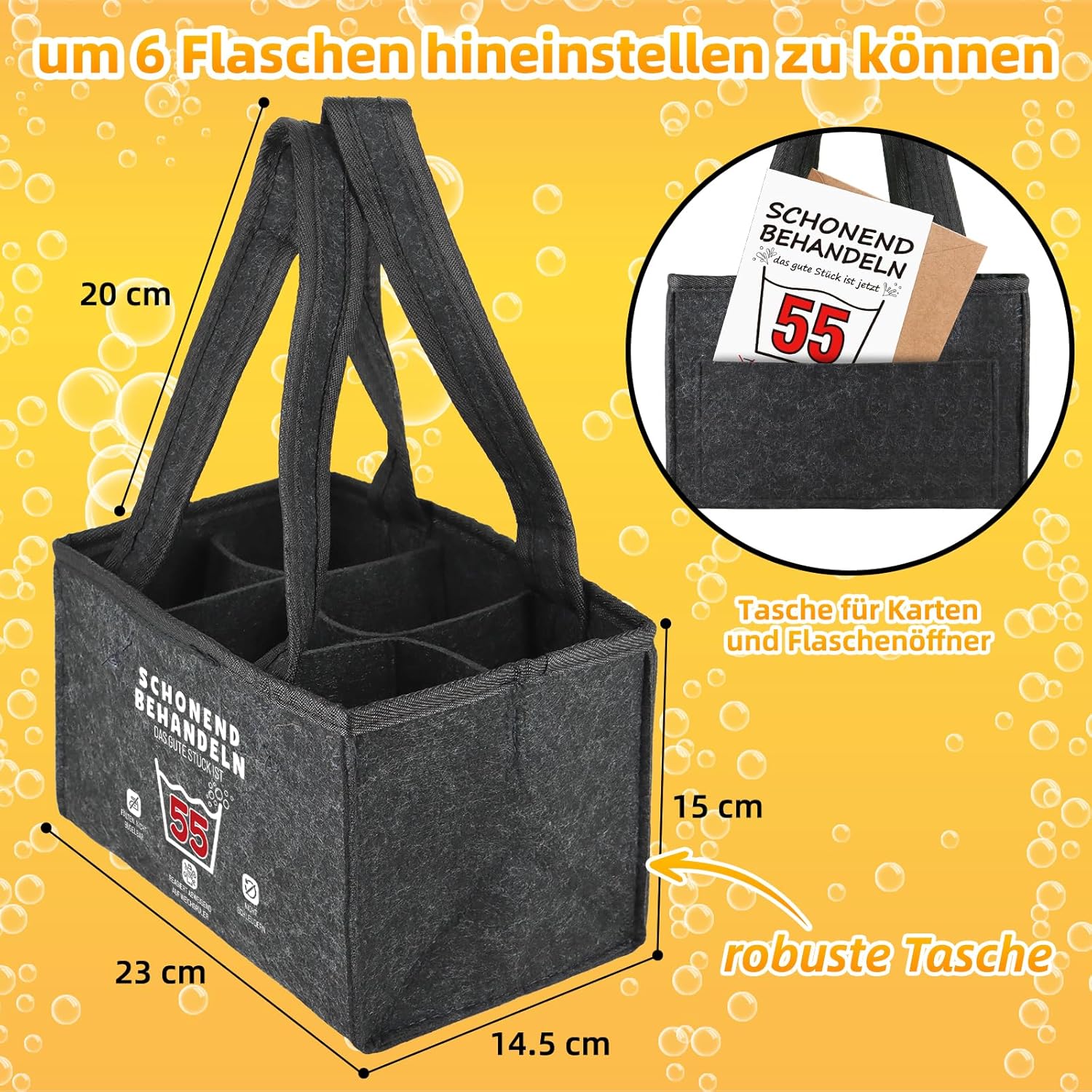 Thumbnail 3 de Männerhandtasche Bier 6 Fächer mit Flaschenöffner