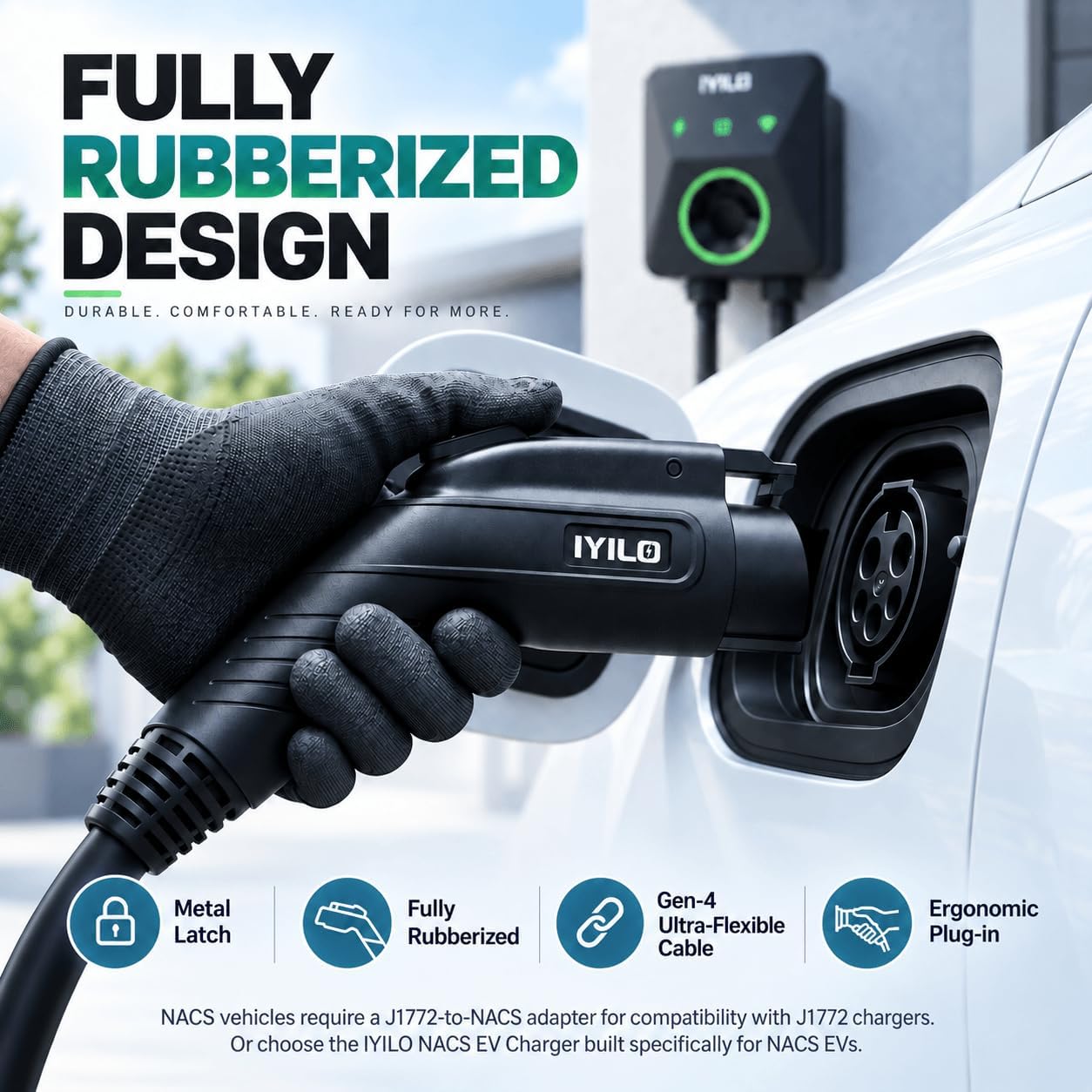 Thumbnail 4 de IYILO Level 2 EV Charger: 48A/11.5kW Wall Charger with Smart App and Dual Temp Sensors