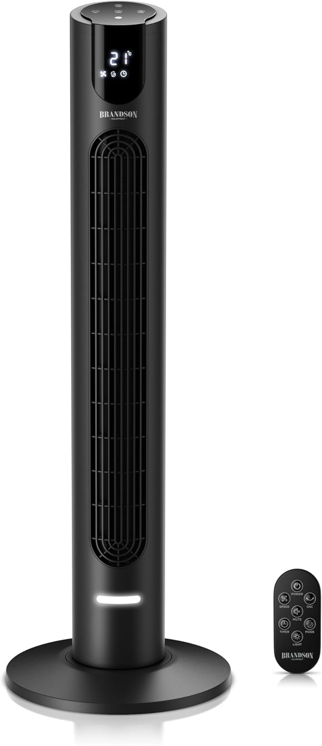Detalle de Brandson DC-Turmventilator ECO DC – leise, energiesparend und vielseitig