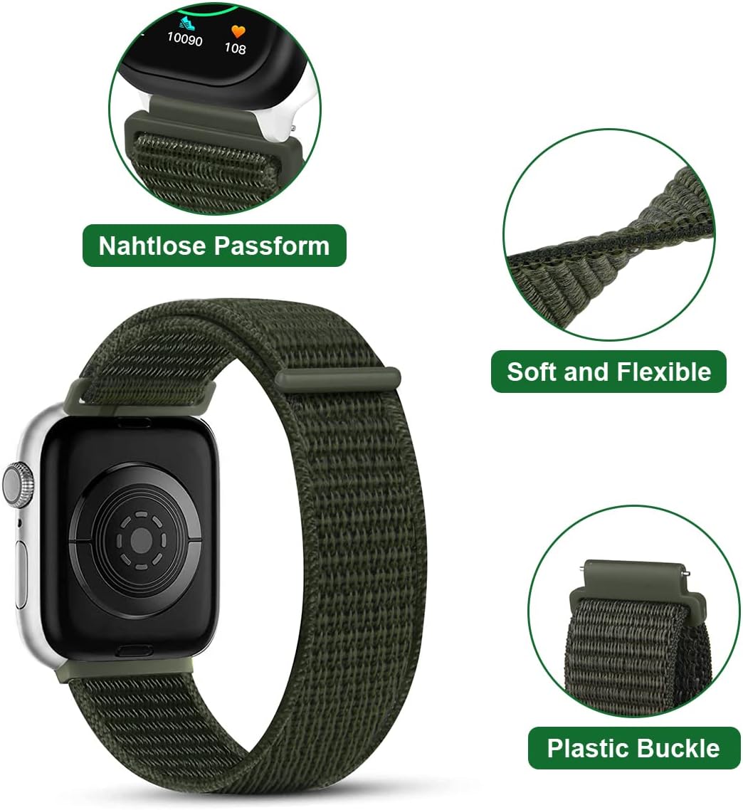 Thumbnail 3 de Bracelets de montre Vicloon en nylon tressé avec libération rapide (2 pièces) – réglables 16/18/20 mm