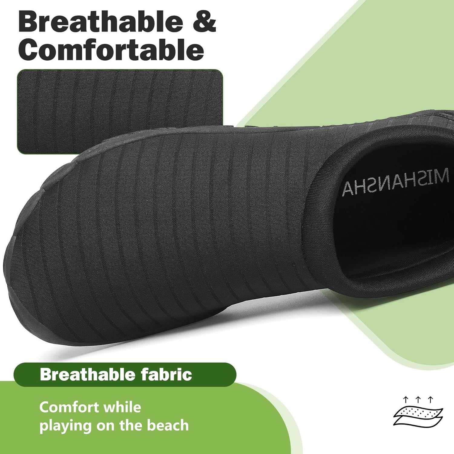 Thumbnail 1 de Mishansha Unisex Badeschuhe – Leicht, atmungsaktiv, rutschfest mit dicker Sohle (Gr. 36–46)