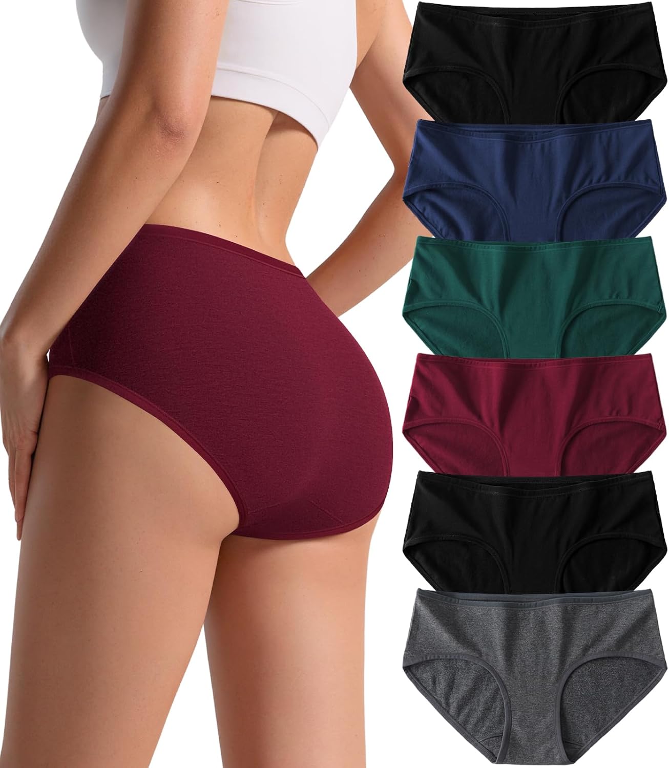 Detalle de PNQUNZ Cotton Hipster 6-Pack Panties