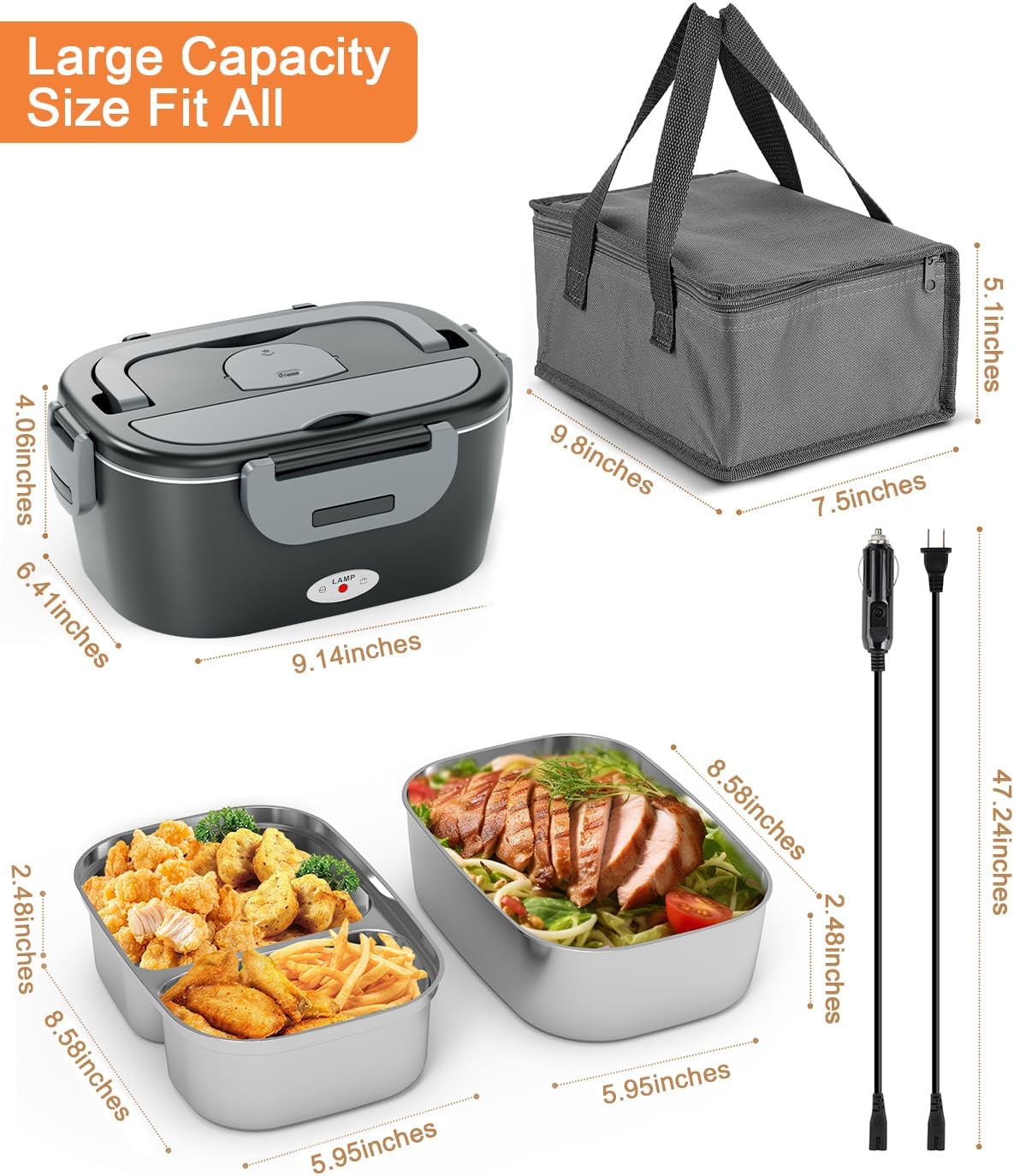 Thumbnail 6 de Geveniss Heated Lunch Box 80W ⚡