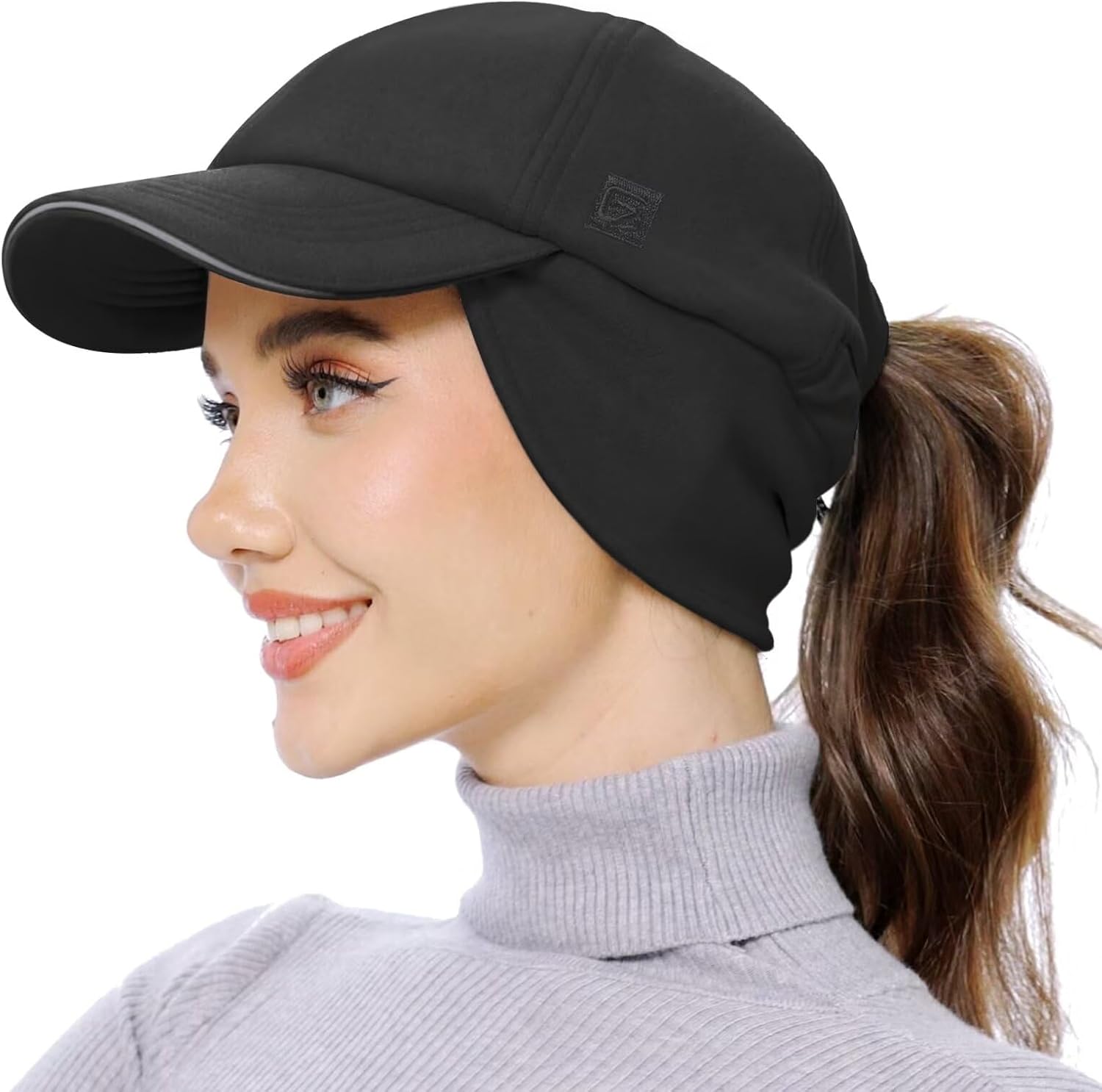 Thumbnail 6 de GADIEMKENSD Womens Fleece Ponytail Hat Reflective Winter Hat