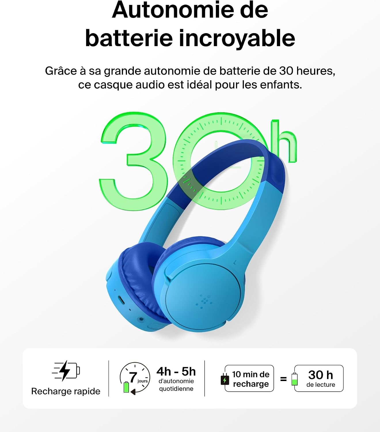 Thumbnail 3 de Belkin SoundForm Mini Casque Sans Fil Enfants