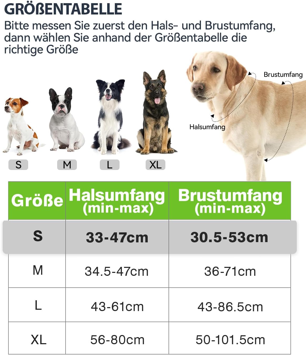 Thumbnail 2 de Joytale reflektierendes Anti-Zug Hundegeschirr mittelgroße Hunde, verstellbar mit Führgriff (Grün, S)