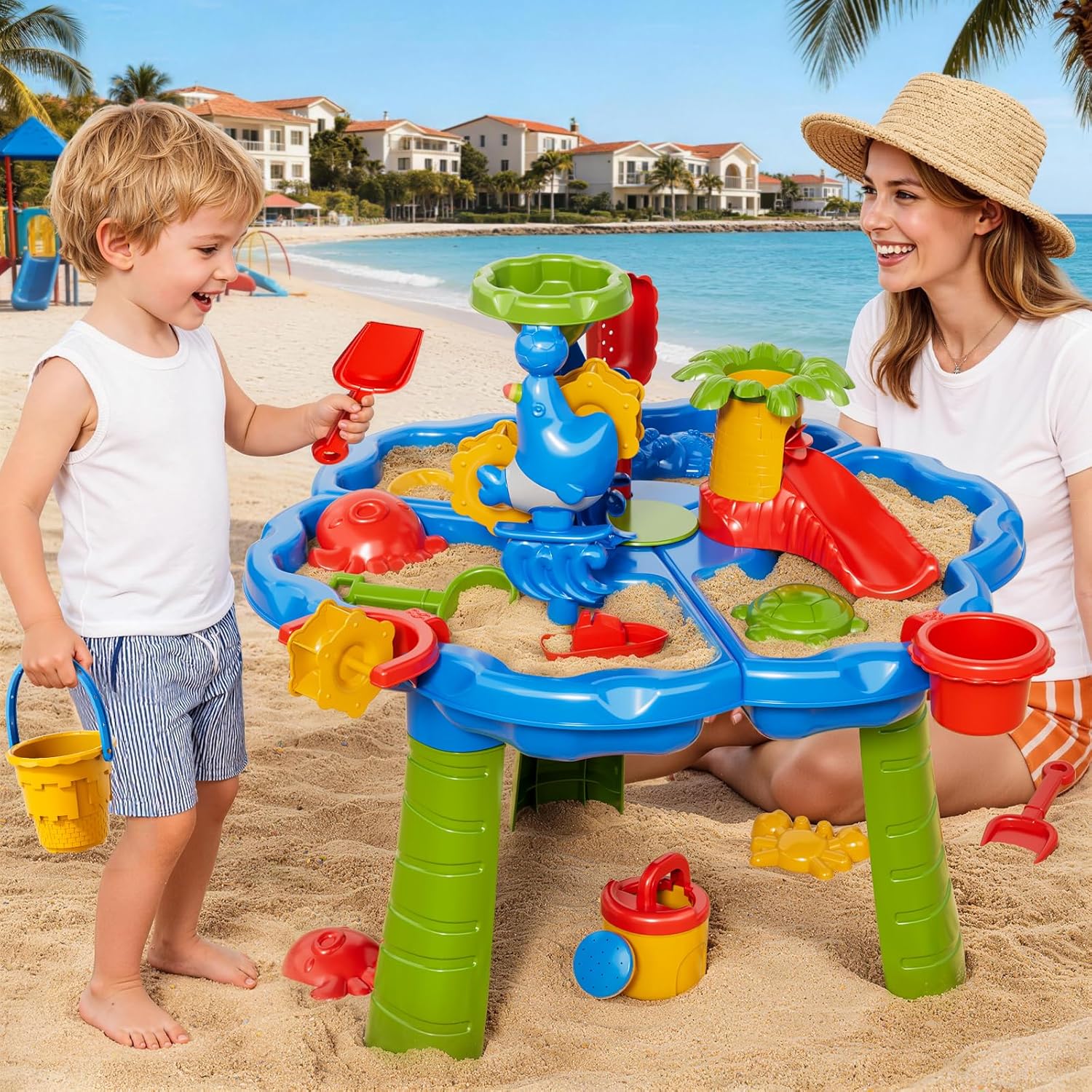Thumbnail 6 de KukuFun Sand and Water Table for Toddlers (2-8): Creative Outdoor Sand Play with Accessories