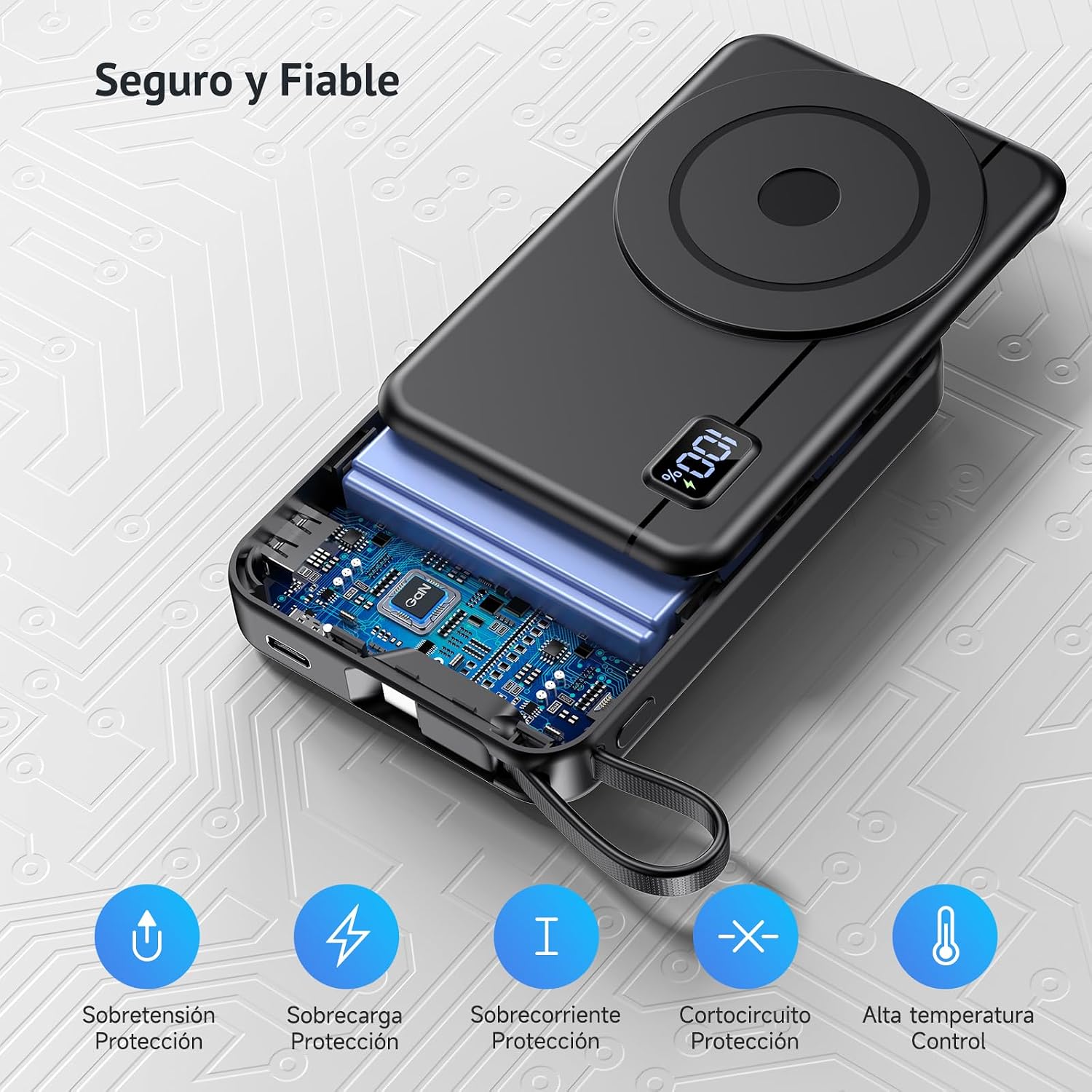 Thumbnail 6 de Magnetic Power Bank 10000 mAh: ricarica 3-in-1 con magnete, Type-C 20W e USB-A 22,5W per iPhone