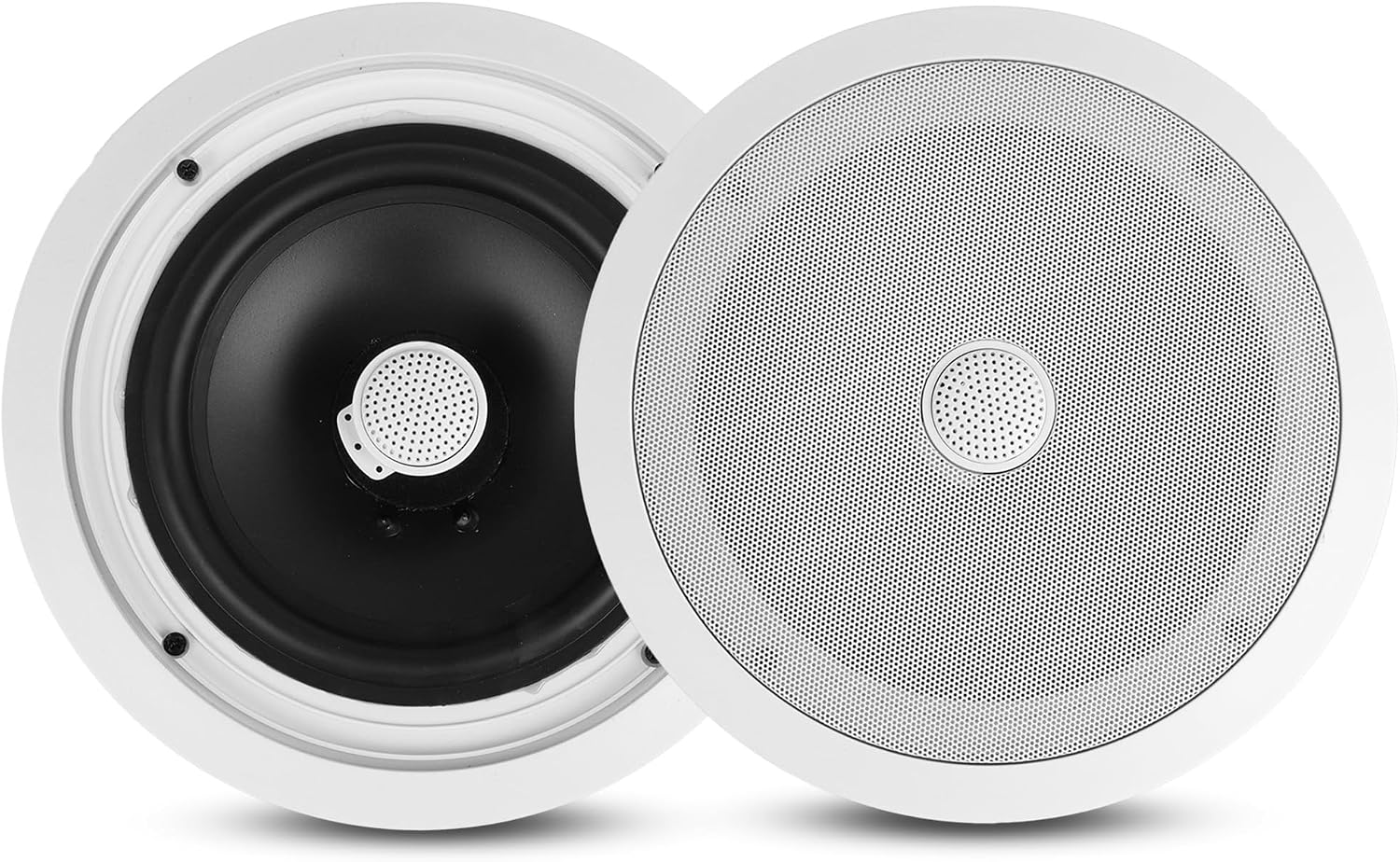Detalle de Pyle Ceiling Speakers – Pair of 2-way 8" flush-mount midbass speakers with 1" titanium tweeter (20cm)