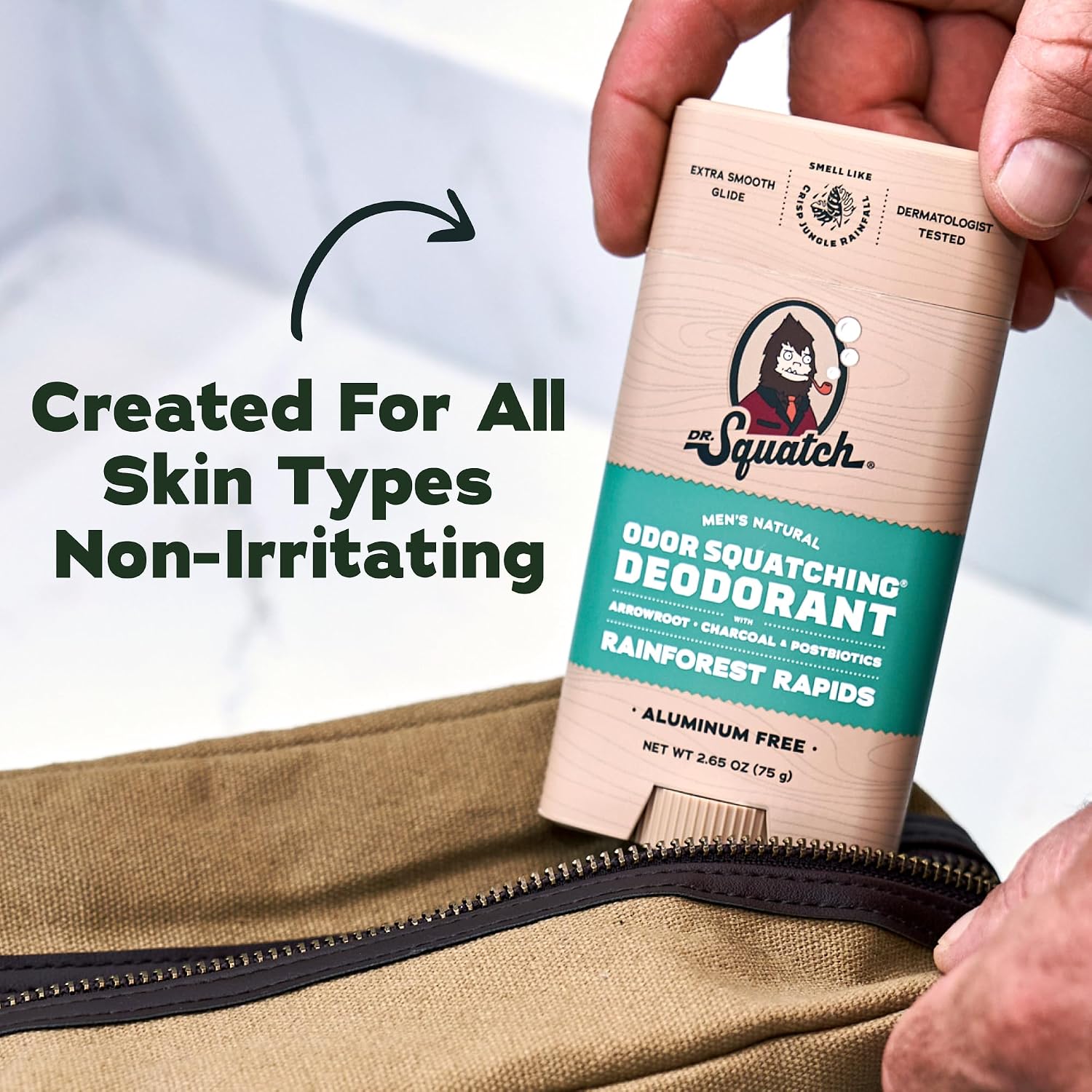 Detalle de Dr. Squatch Natural Men’s Deodorant – Aluminum Free Rainforest Rapids 3-Pack (2.65 oz Sticks)