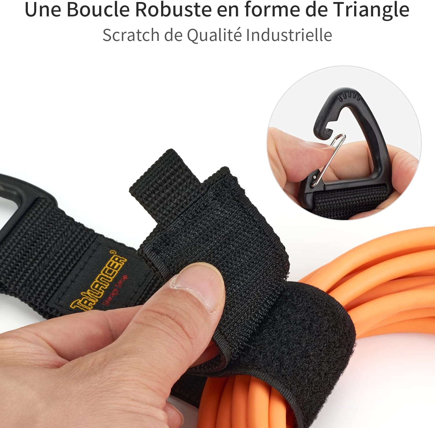 Detalle de Sangle de rangement Trilancer (4L) avec attache pour câbles et crochets triangle