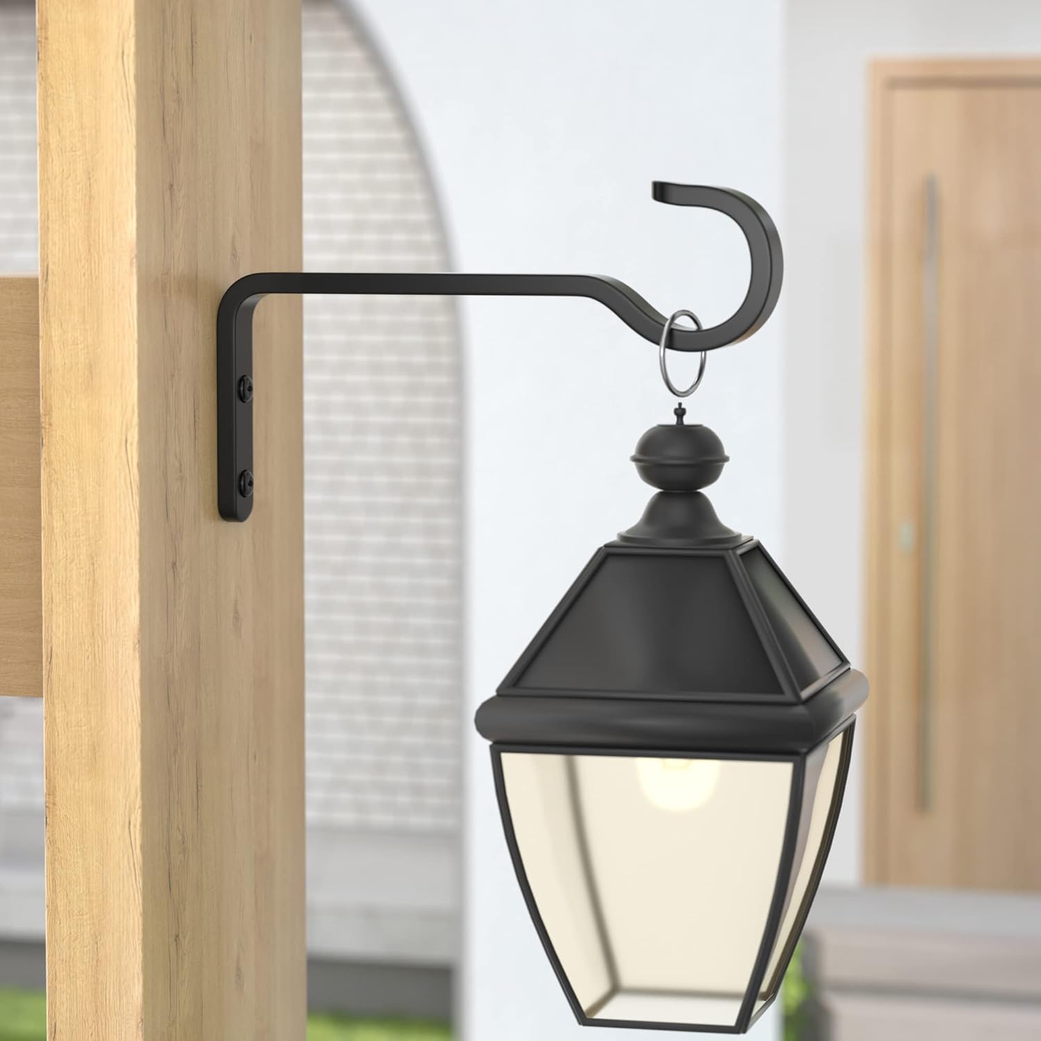 Thumbnail 6 de saffruff 2 Pack 14.5cm Small Hanging Basket Brackets – Outdoor bird feeder & plant hanger hooks (black)