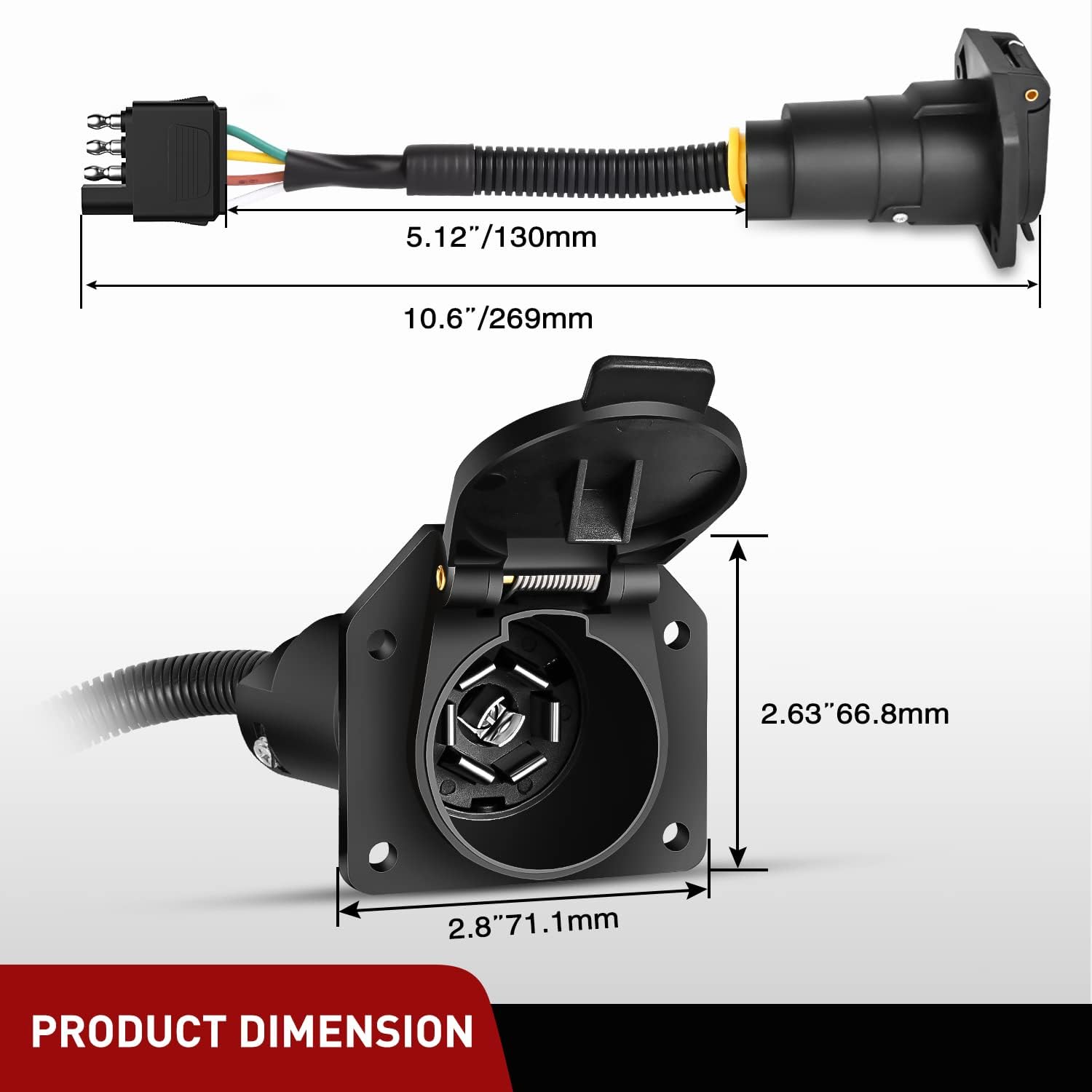 Thumbnail 6 de Nilight 4 Way to 7 Way Trailer Adapter