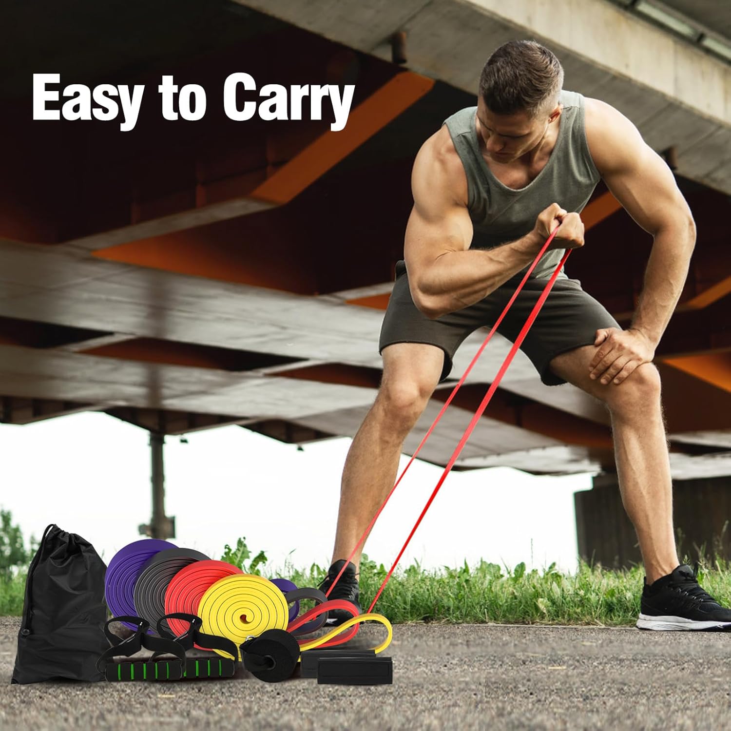 Thumbnail 6 de Resistance Bands Set 4-levels for Strength Training ๐๏ธโ