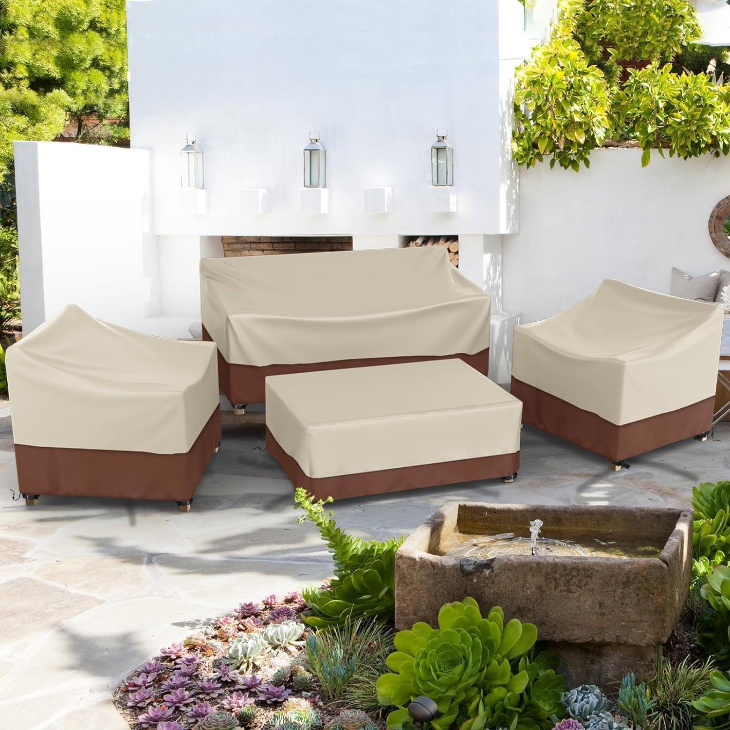 Detalle 2 de Gasadar outdoor furniture cover set, 600D Oxford fabric