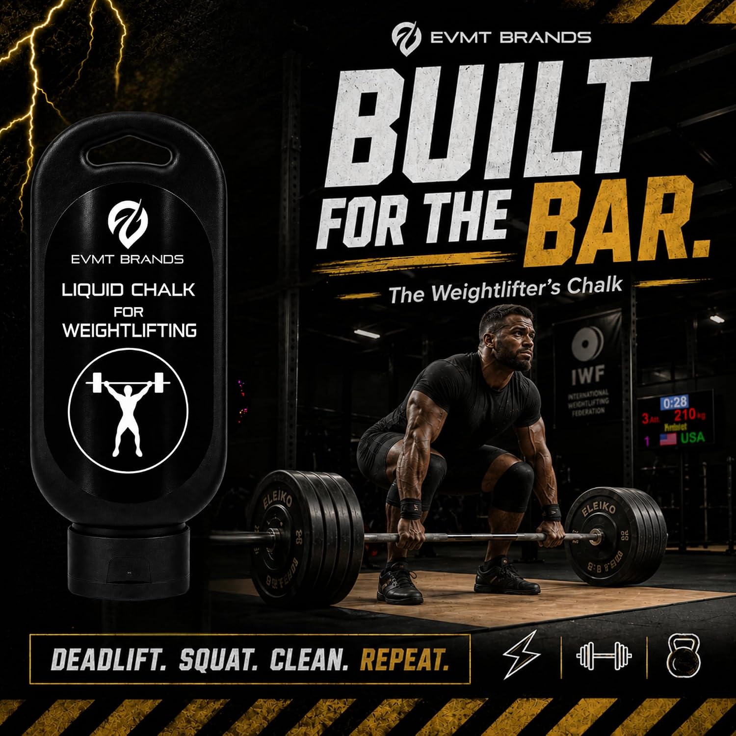 Thumbnail 2 de EVMT Brands Liquid Chalk – Mess-free gym chalk for weightlifting, climbing, gymnastics & dance