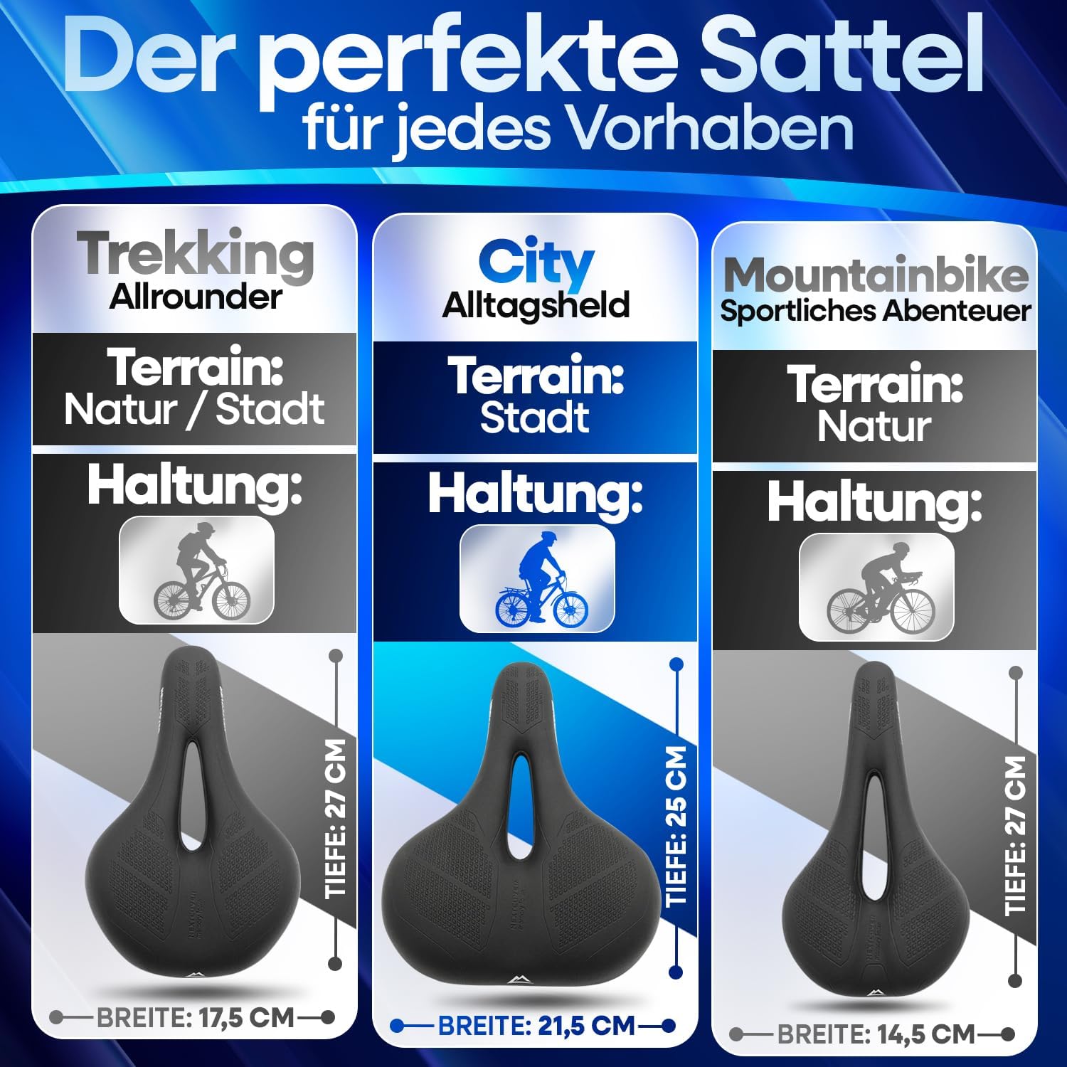 Detalle 2 de NEXTCOVER Fahrradsattel Memory-Foam 3.0