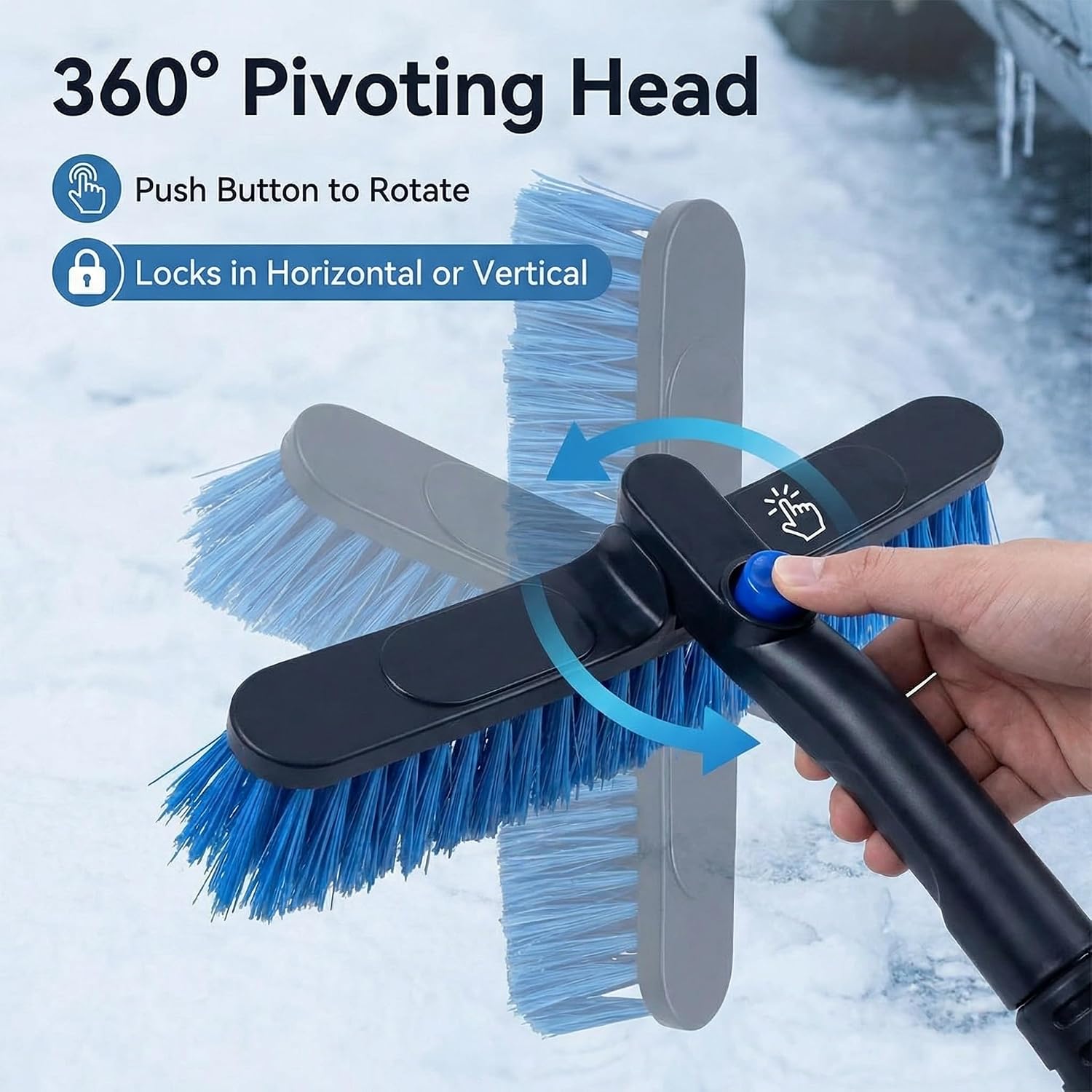 Detalle de RARITYLL Extendable 2-in-1 Snow Brush & Ice Scraper