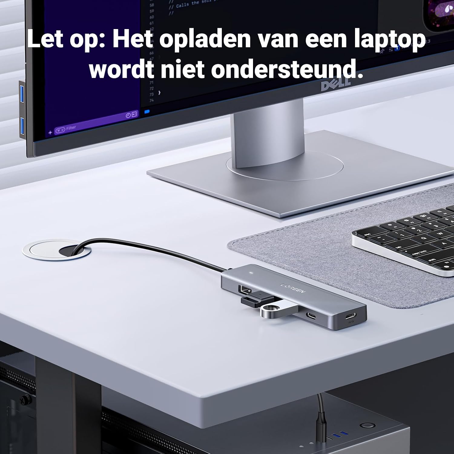 Thumbnail 2 de UGREEN USB Hub 3.0 met 1 USB-C- en 3 USB-A-poorten, 5Gbps en kabel van 60 cm