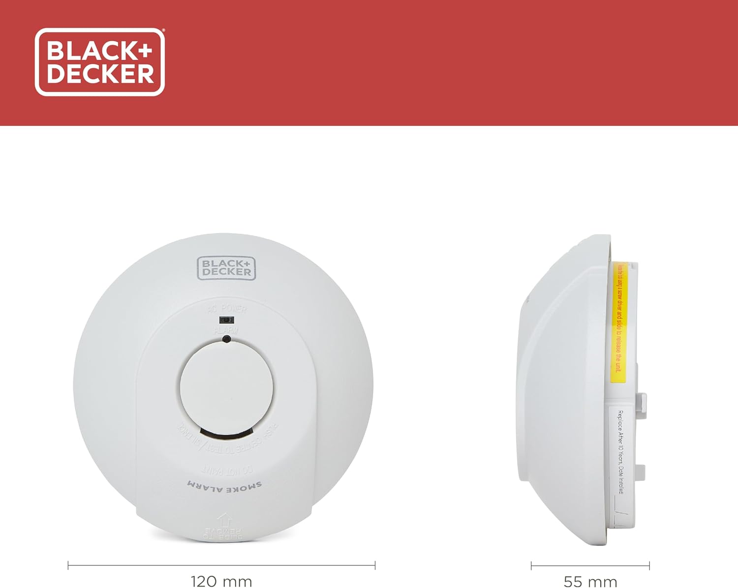 Detalle 2 de BLACK+DECKER Mains Smoke Alarm 1 interlinked unit