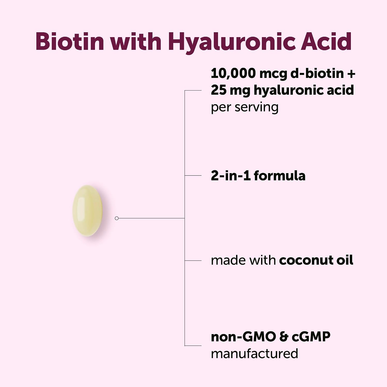 Detalle de Micro Ingredients Biotin Supplement 365 Softgels